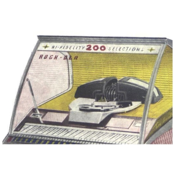 Rock-Ola curved glass dome model 1455 (screen printed)