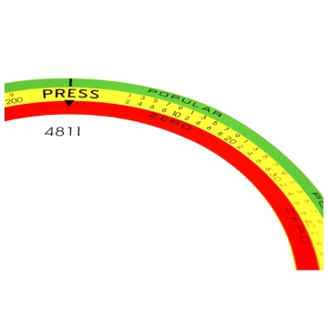 Rock-Ola decal popularity meter model 1475 / 1485 model Tempo 1 / 2 (200 select)