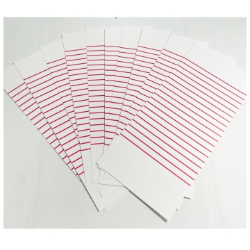 Titlestrips White/Red 78 RPM - Set Of 10 Sheets - 360 Strips Total