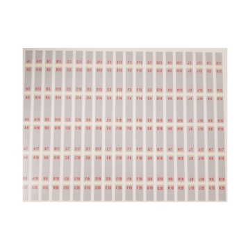 AMI WQ200 Wallbox Page Number Strips - Grey