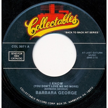 Vinyl Single 45: Barbara George / Gene & Unice – I Know (You Don't Love Me No More) / Ko Ko Mo
