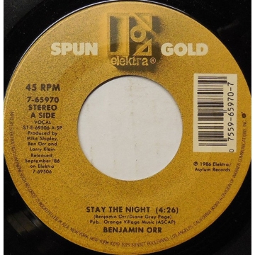 Single 45: Benjamin Orr ‎– Stay The Night / Too Hot To Stop