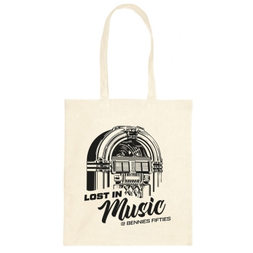 Bennies Fifties Lost In Music Jukebox Tote Bag