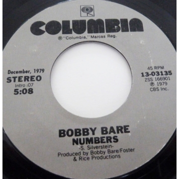 Single 45: Bobby Bare - Numbers / New Cut Road