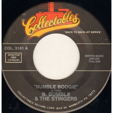 Single 45: B. Bumble & The Stingers / Anita Bryant ‎– Bumble Boogie / Paper Roses