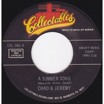 Single 45: Chad & Jeremy – A Summer Song / Willow Weep For Me
Jukebox Collectables label