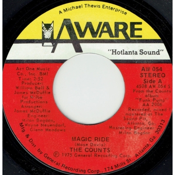Single 45: The Counts – Magic Ride / Short Cut
New old stock funk/soul vinyl 1975