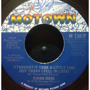 Single 45: Diana Ross ‎– I Thought It Took A Little Time (But Today I Fell In Love)
New old stock Funk/Soul 1976