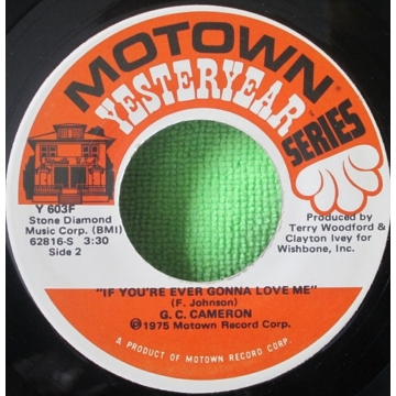 Single 45: G.C. Cameron ‎– It's So Hard To Say Goodbye To Yesterday
Motown Yesteryear Series