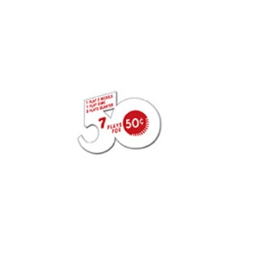 Universele 50 Cents For 7 Plays Sticker
