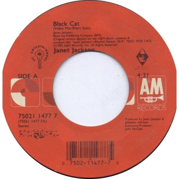 Single: Janet Jackson – Black Cat / Black Cat 45 RPM
