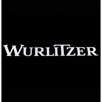 Wurlitzer Logo sticker wit voor achterdeur