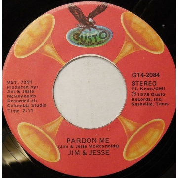 Vinyl 45 Single: Jim & Jesse ‎– Pardon Me / Hard Hearted