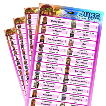 Title Strips for jukebox pink
