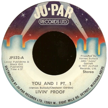 Single 45: Livin' Proof – You And I Part 1 / Part 2
New old stock funk / soul vinyl 1977