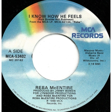 Single: Reba McEntire ‎– I Know How He Feels / So, So, So Long 45 RPM