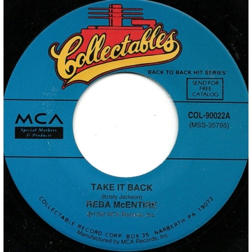 Single: Reba McEntire ‎– Take It Back / Baby's Gone Blues 45 RPM Collectables