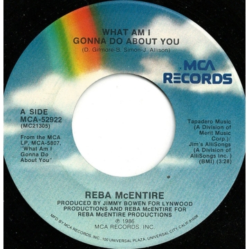 Vinyl Single 45: Reba McEntire ‎– What Am I Gonna Do About You / I Heard Her Crying