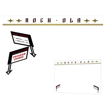 Rock-Ola 1448 Voorruit Set van 3 Ruit Stickers