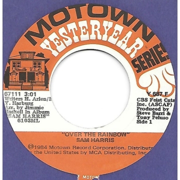 Single 45: Sam Harris ‎– Over The Rainbow / Sugar Don't Bite