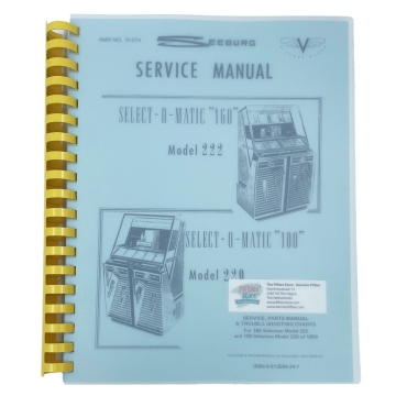 Seeburg Select-O-Matic 160 Model 222 / Select-O-Matic Model 100 Jukebox Service Manual