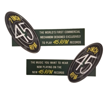 Seeburg M100B Dome Glass 45RPM Decals