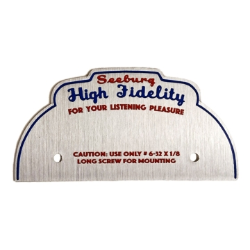 Hi-Fi schild voor Seeburg 3W1 wall box