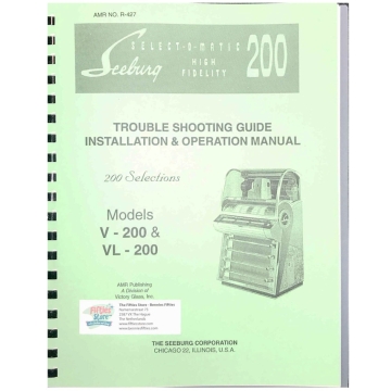 Seeburg V-200 And VL-200 Trouble Shooting, Installation And Operation Manual