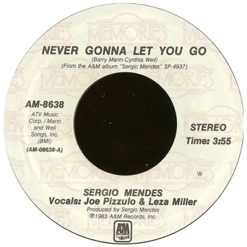 Vinyl 45 Single: Sergio Mendes ‎– Never Gonna Let You Go / Rainbow's End
New old stock vinyl