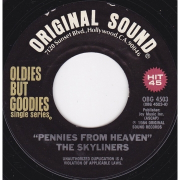 Vinyl Single 45: The Skyliners ‎– Pennies From Heaven / It Happened Today