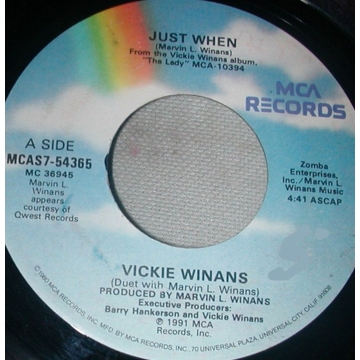 Vinyl Single 45: Vickie Winans ‎– Just When / Just When (Instrumental)