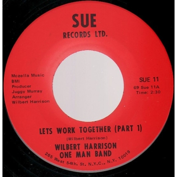 Single 45: Wilbert Harrison One Man Band ‎– Let's Work Together Part 1 / Part 2
New old stock fink / soul vinyl 1969