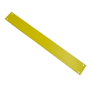 The yellow plastic round strip behind the star emblem in the grille of the Wurlitzer 105 OMT One More Time jukebox